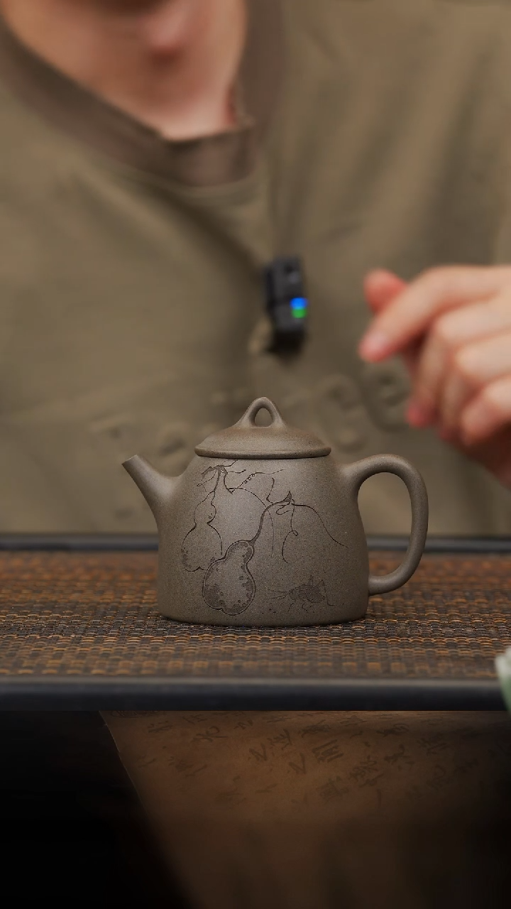 【闪购商品】紫砂茶壶54空山造器TZ 福禄秦印/曜变青段