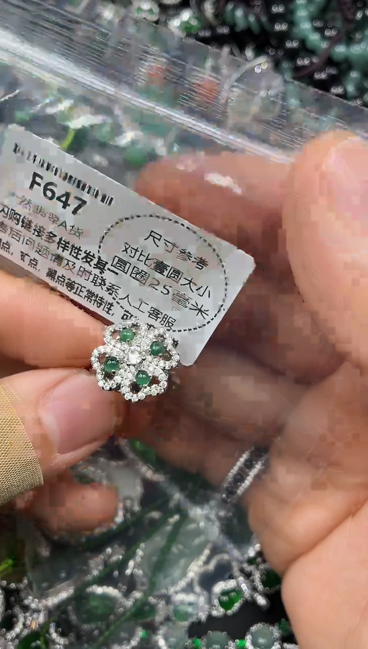 颈饰未镶嵌翡翠F647戒指