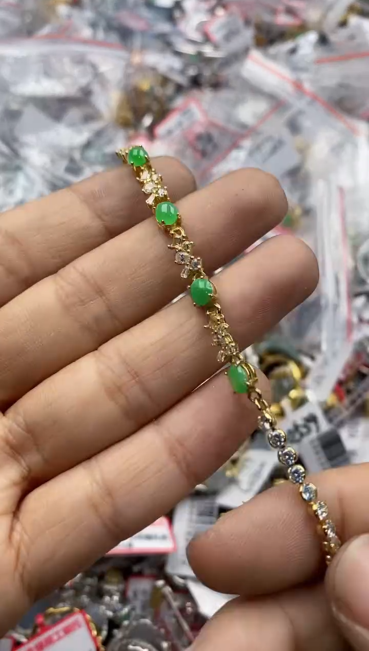 银S925镶嵌戒指翡翠101010---2