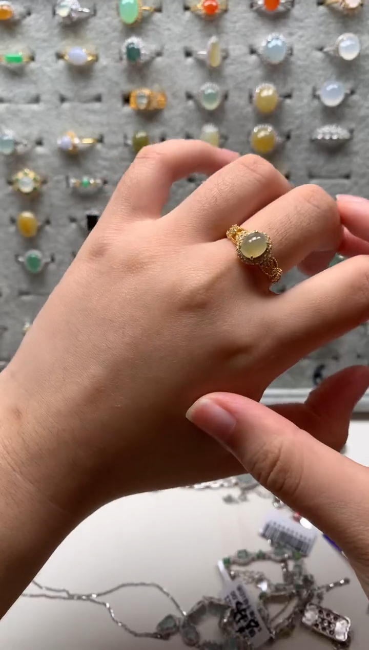 银S925镶嵌戒指翡翠17