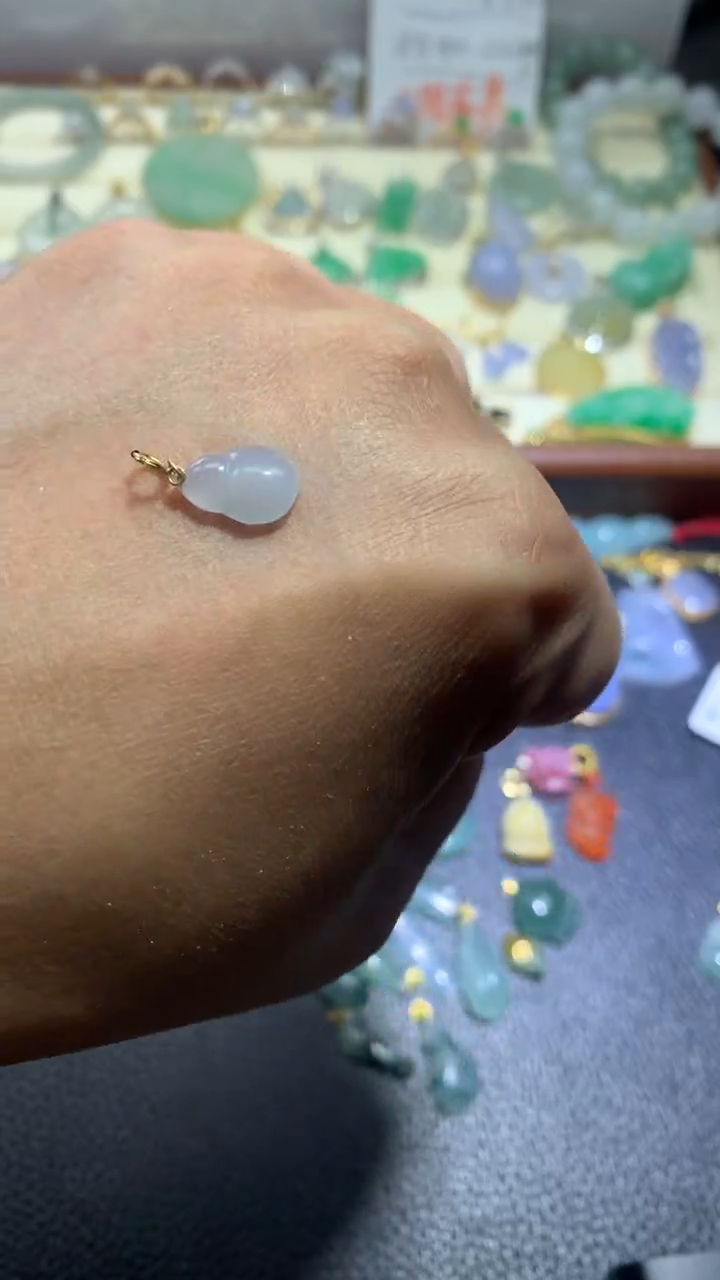 【闪购商品】翡翠颈饰18K金镶嵌023翡翠吊坠