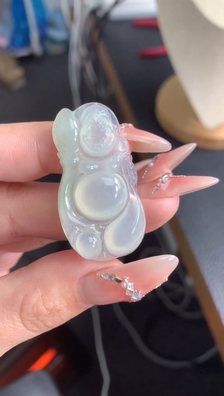 【闪购商品】定制翡翠未镶嵌布袋佛