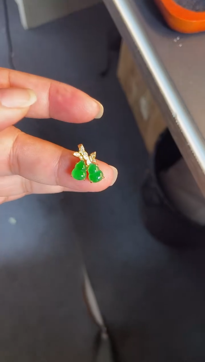 吊坠(不含链)银S925镶嵌翡翠1