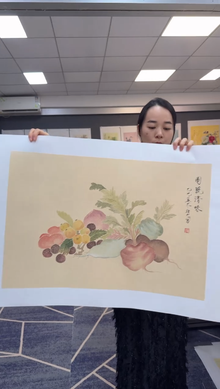 国画国画山水花鸟纯手绘