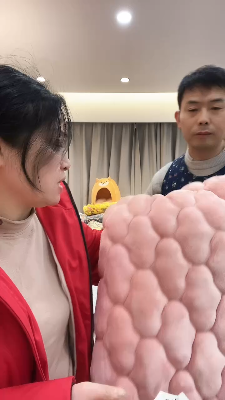 棉棉D02  粉色雪花绒床垫110*200