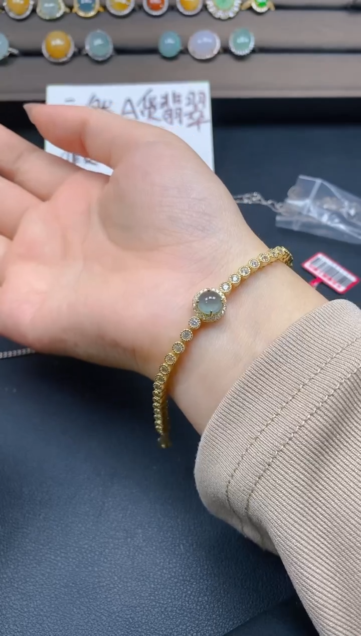 翡翠戒指银S925镶嵌1211