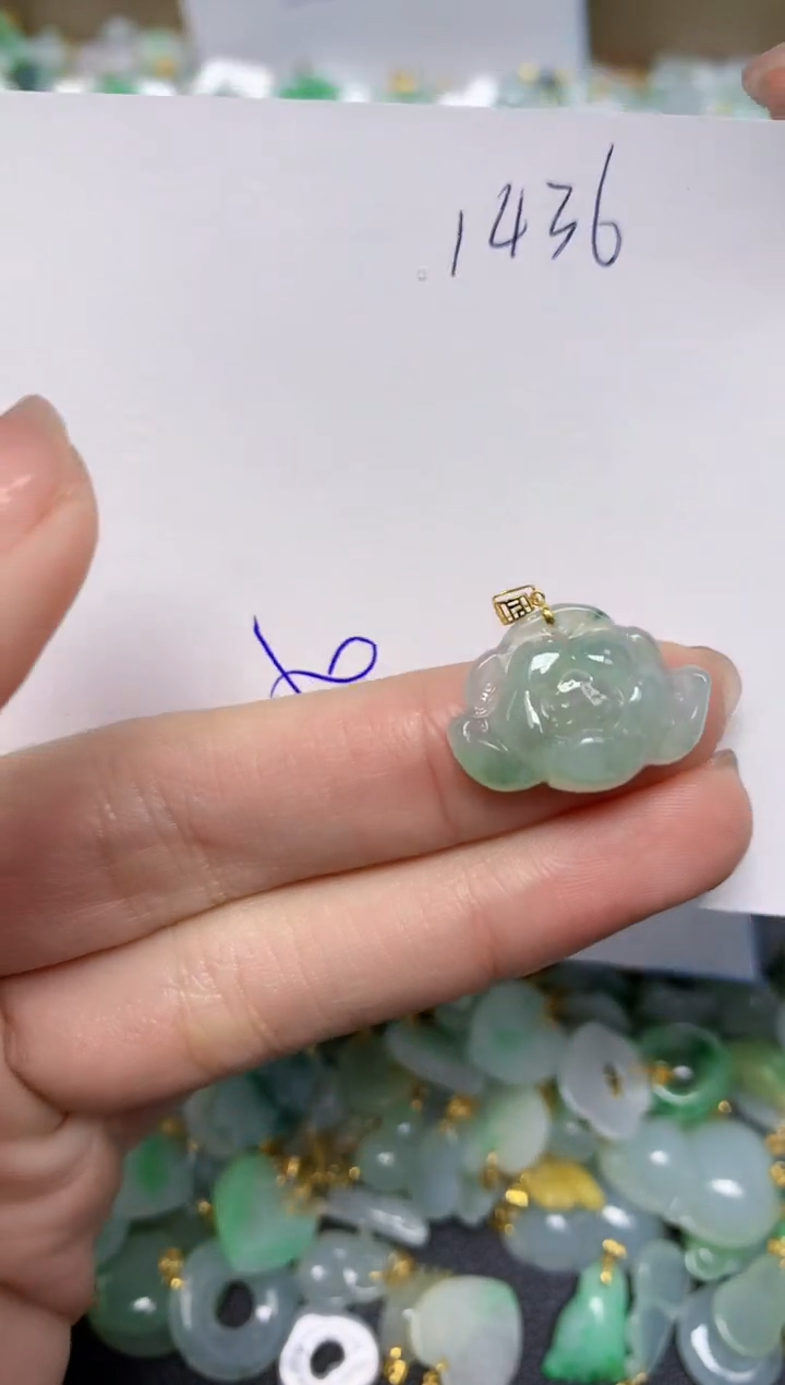 【闪购商品】翡翠颈饰18K金镶嵌 天然翡翠A货