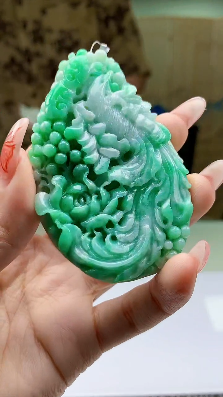 【闪购商品】定制翡翠未镶嵌4688ty-毛货挂件61