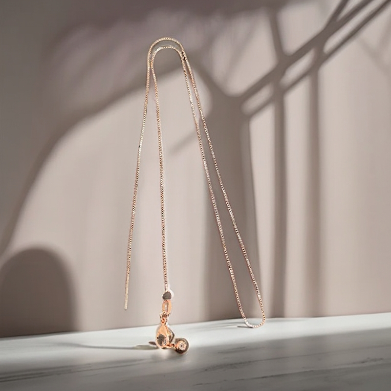 【清梧云初】 经典时尚玫瑰金色链子6