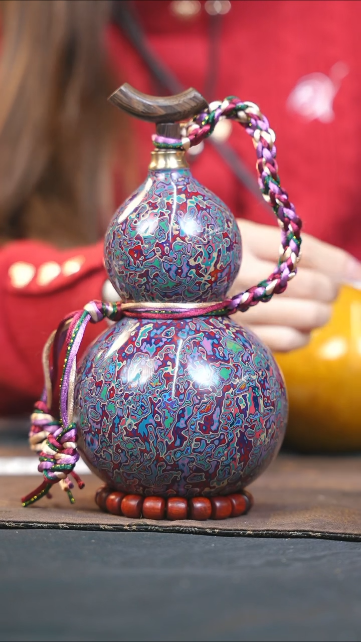 【闪购商品】WP438漆艺酒葫芦不包手串及旋转底座