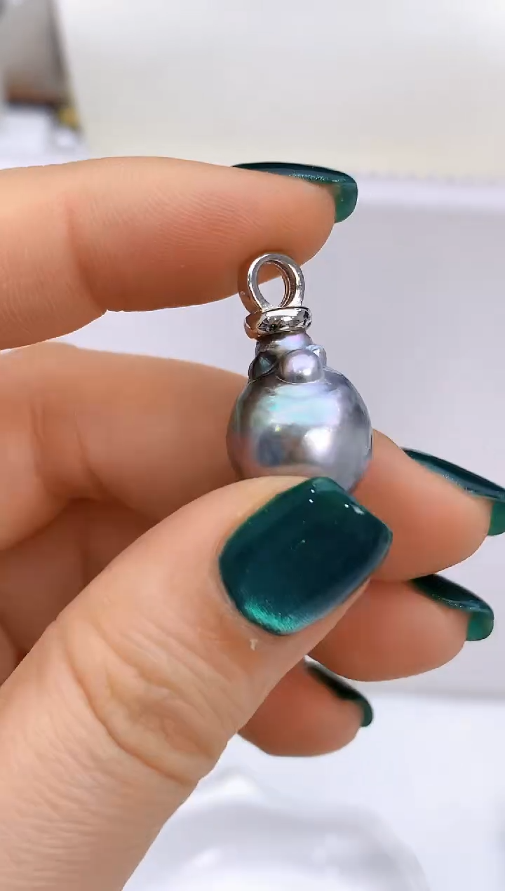 【闪购商品】海水珍珠吊坠银S925镶嵌149