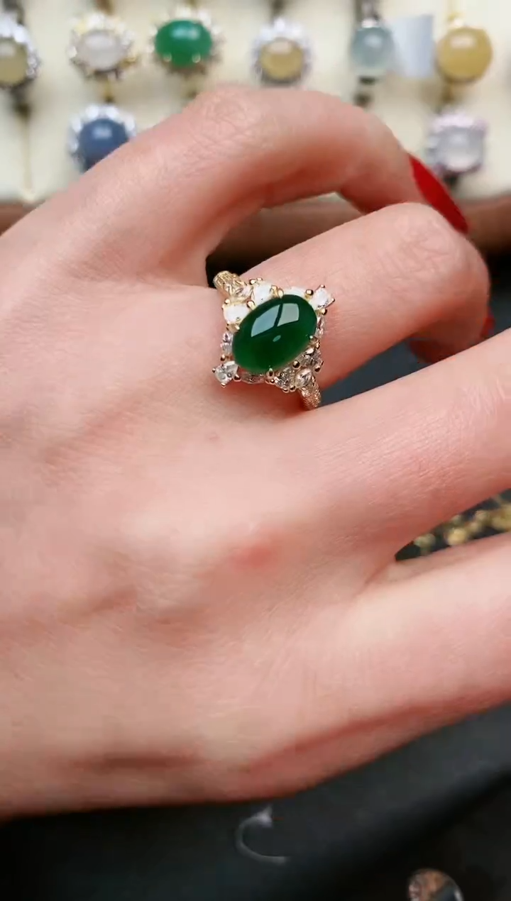 【闪购商品】翡翠戒指银S925镶嵌.....
