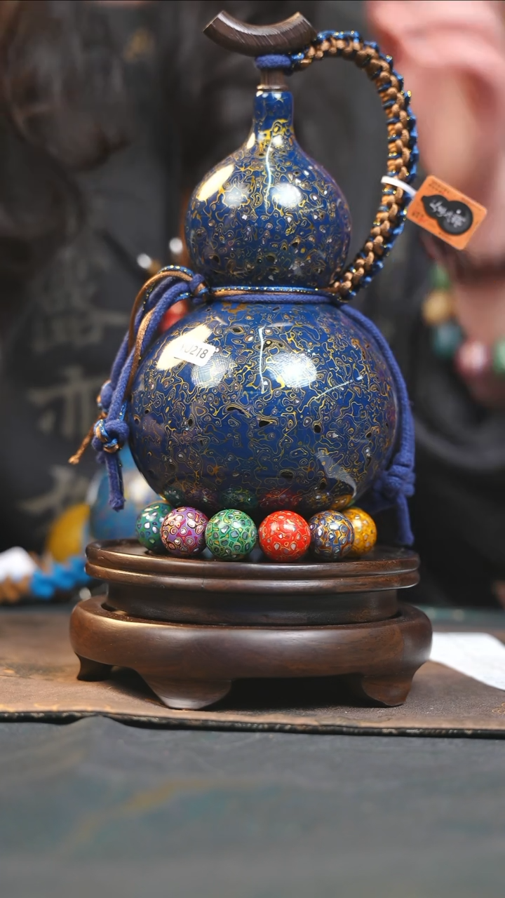 【闪购商品】YU218漆艺酒葫芦不包手串及旋转底座