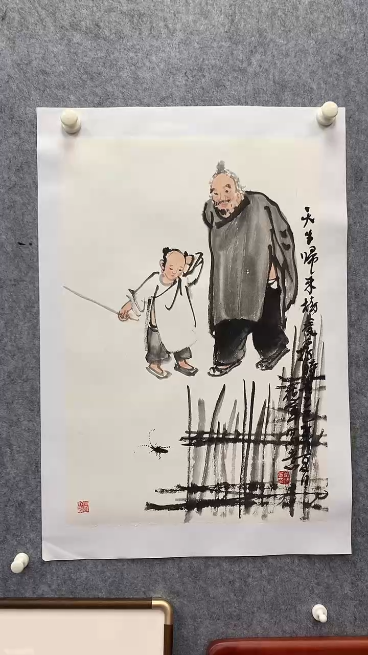 国画夏德军老师人物