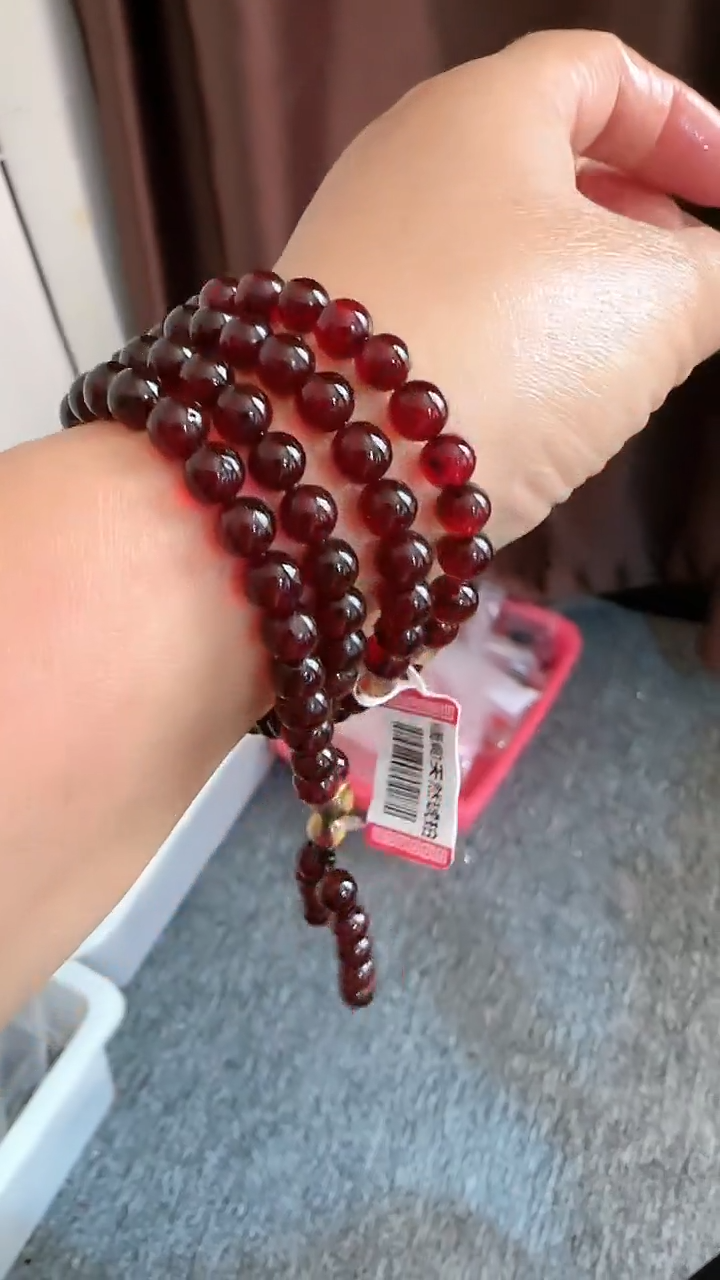 【闪购商品】琥珀手链未镶嵌规格6血珀108#76