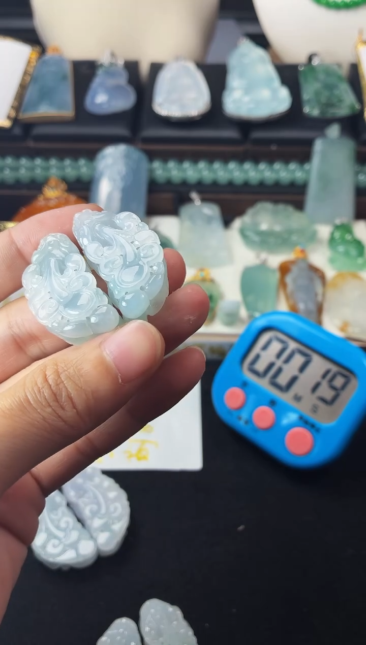 未镶嵌定制翡翠翎3906毛货不退不换