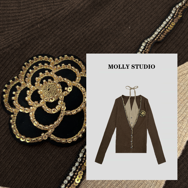 【焦糖邂逅】Molly 百搭时尚气质显瘦 上衣 M2025397