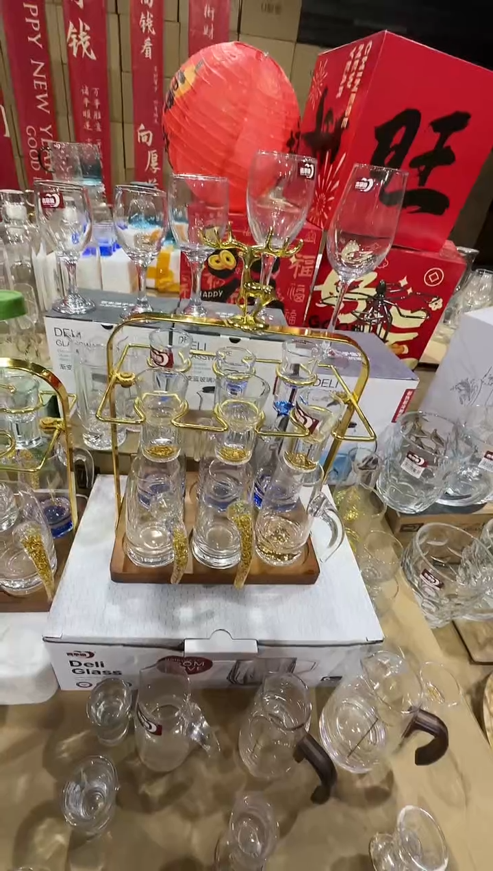 【闪购商品】水晶玻璃无盖款直播专属金山6+6+杯架