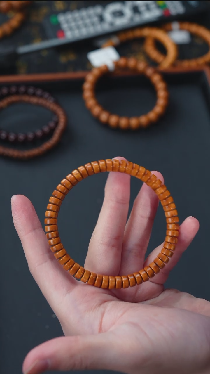 手串紫金鼠实心纯色药片【黄】7