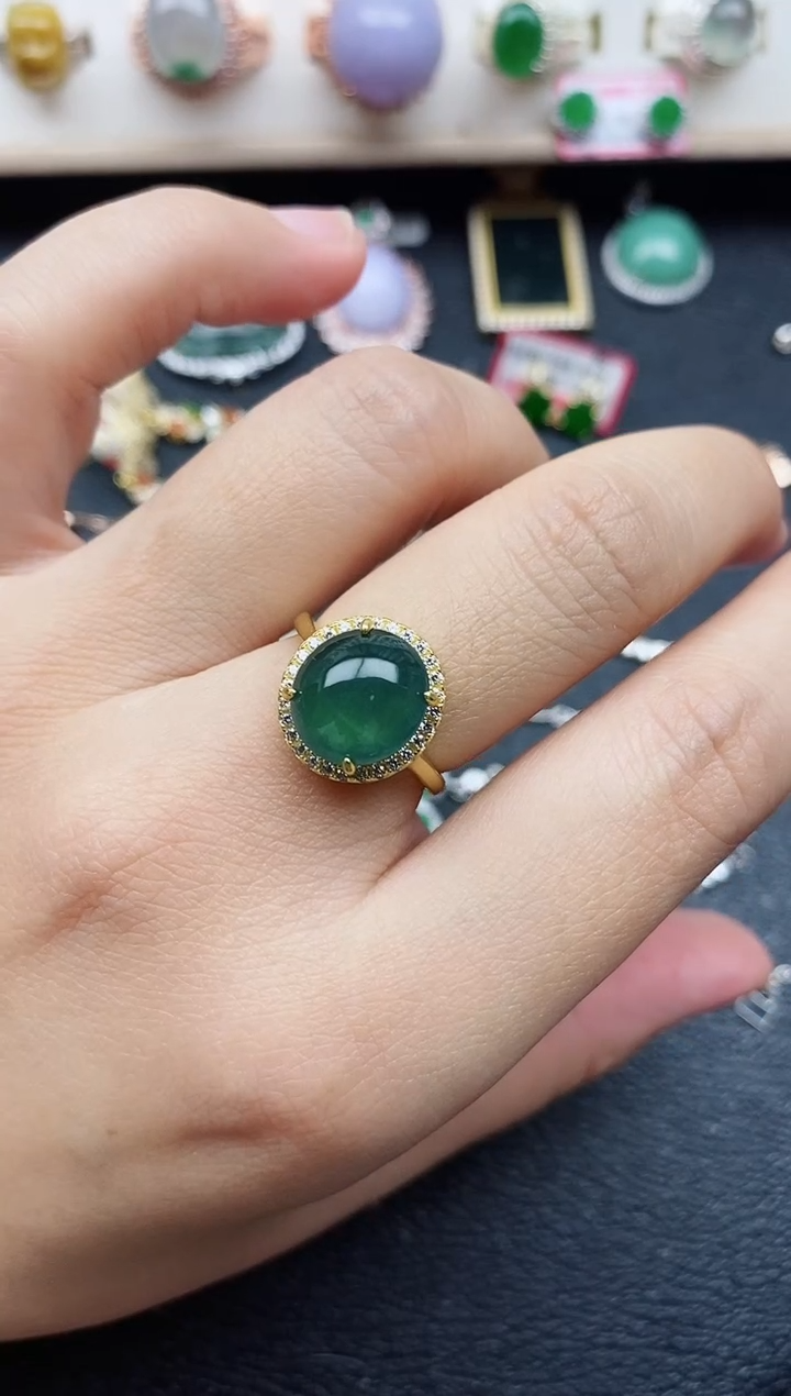 【闪购商品】翡翠戒指银S925镶嵌11111