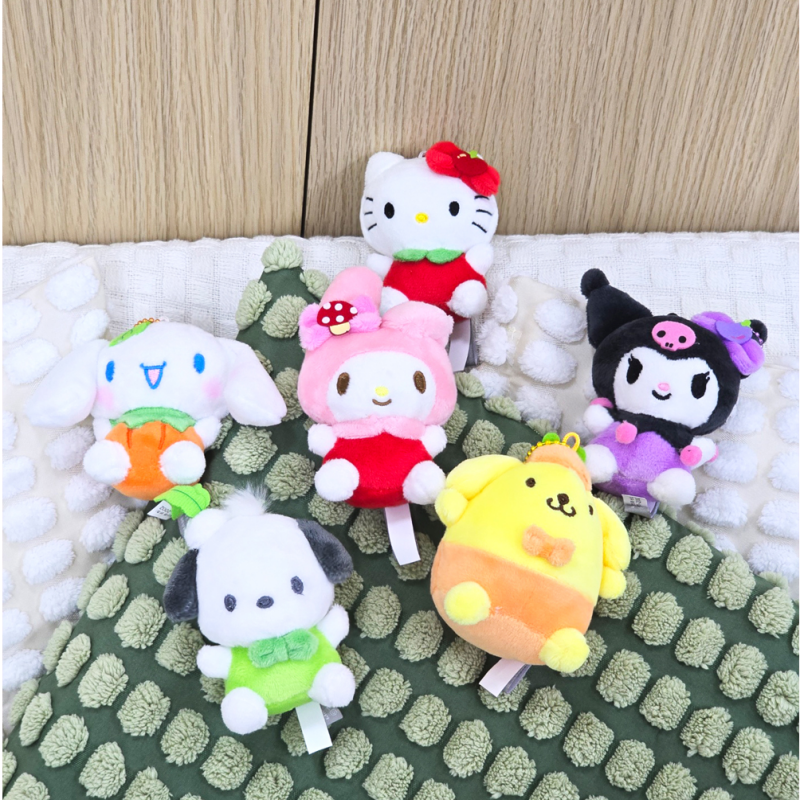 【韩国正品】Kitty美乐蒂玉桂狗布丁狗蝴蝶结斗篷挂链款玩偶