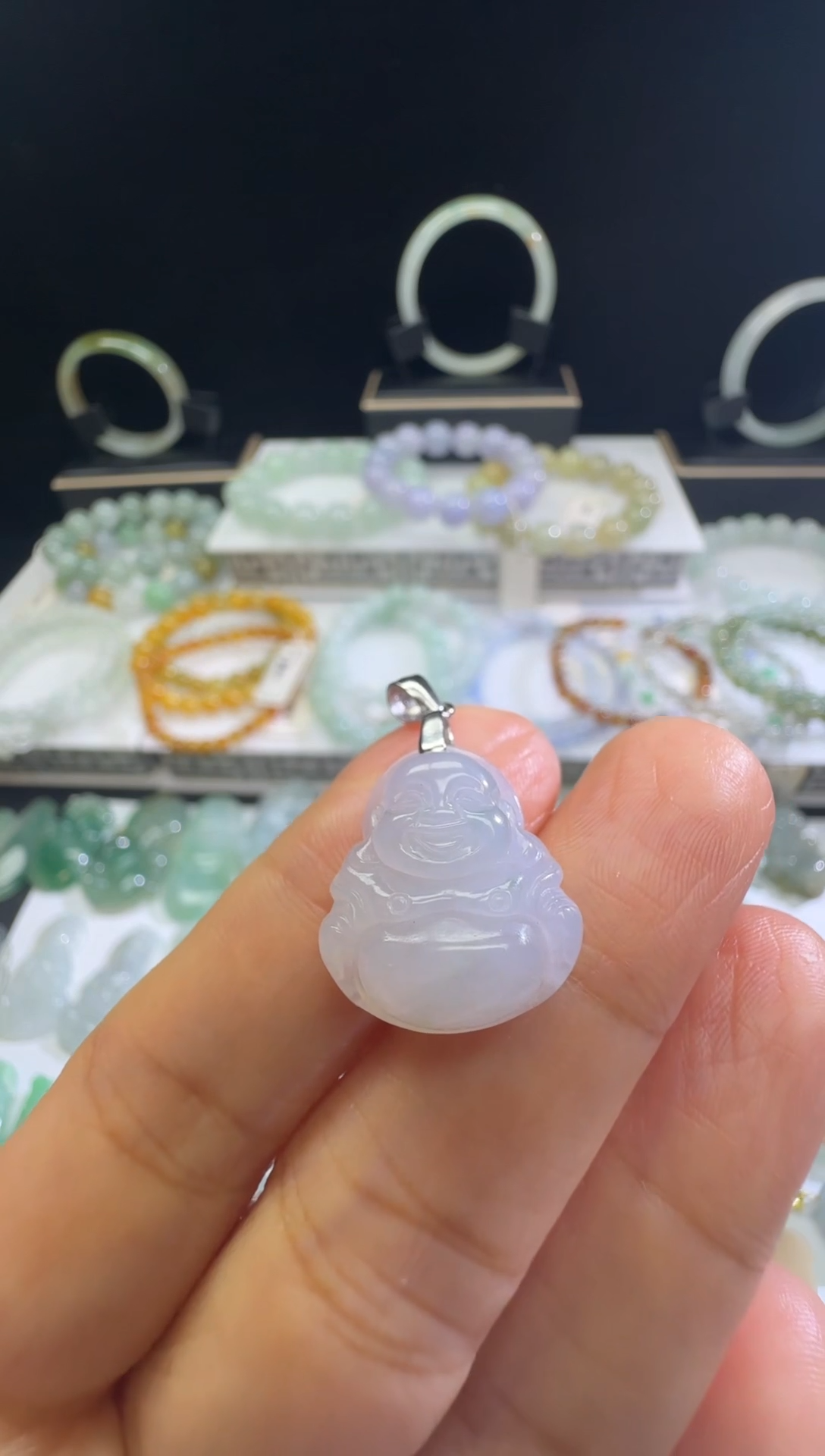 【闪购商品】翡翠吊坠(不含链)未镶嵌佛公（有纹）