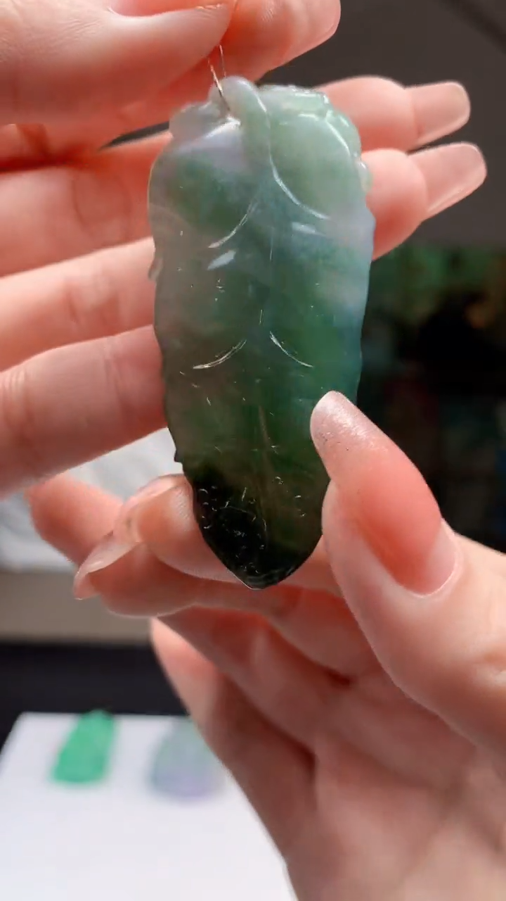 【闪购商品】定制翡翠未镶嵌1044ry-毛货挂件17