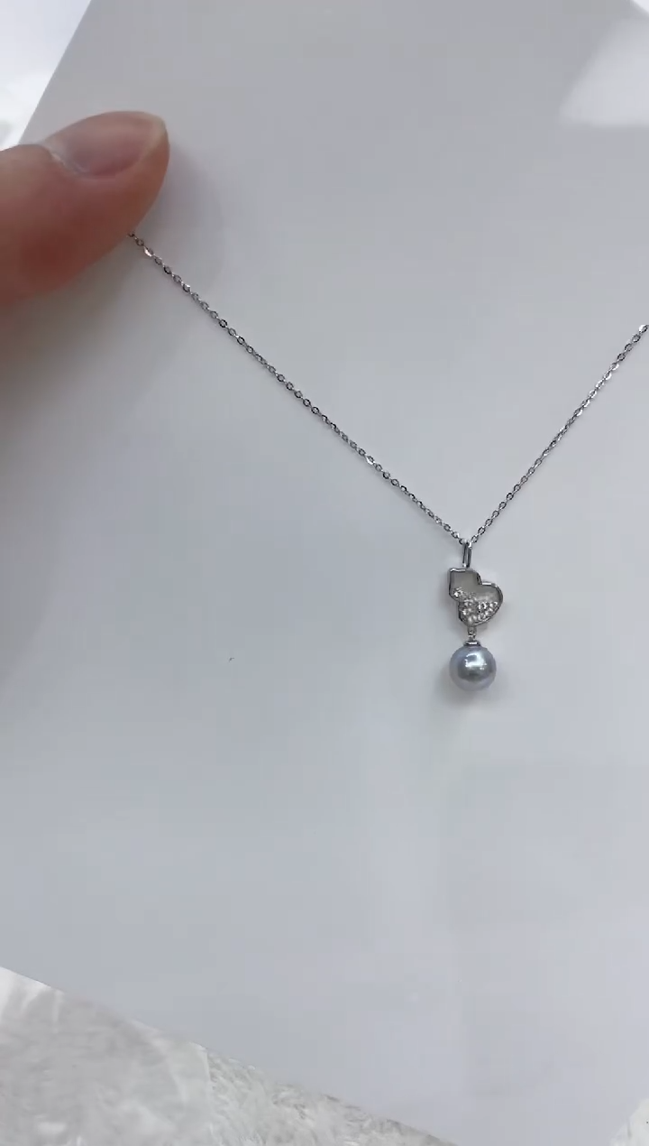 【闪购商品】海水珍珠颈饰银S925镶嵌海水珍珠项链