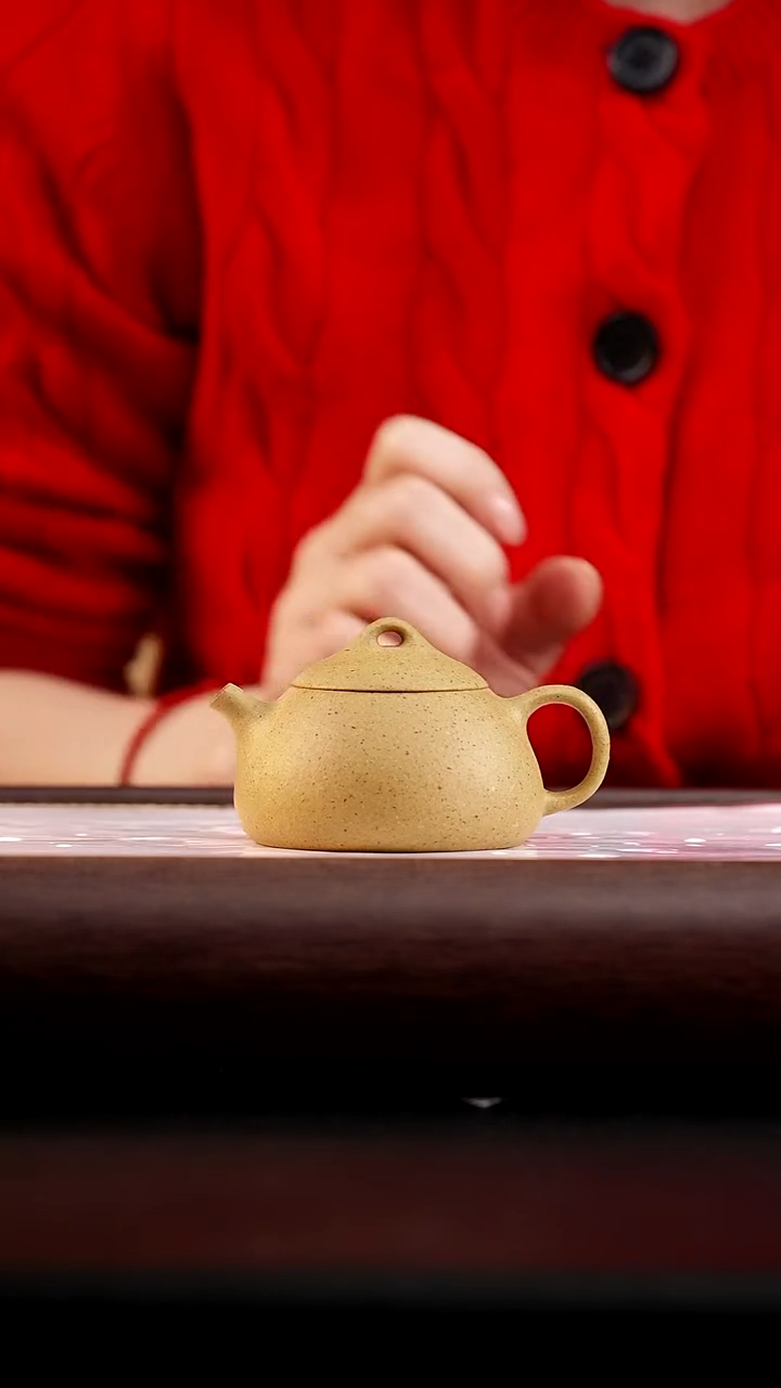 茶壶紫砂粗砂黄金段东瓢