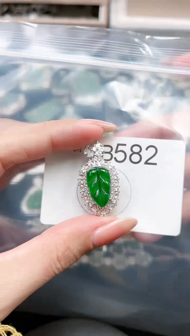 【闪购商品】翡翠颈饰未镶嵌582赠皮绳