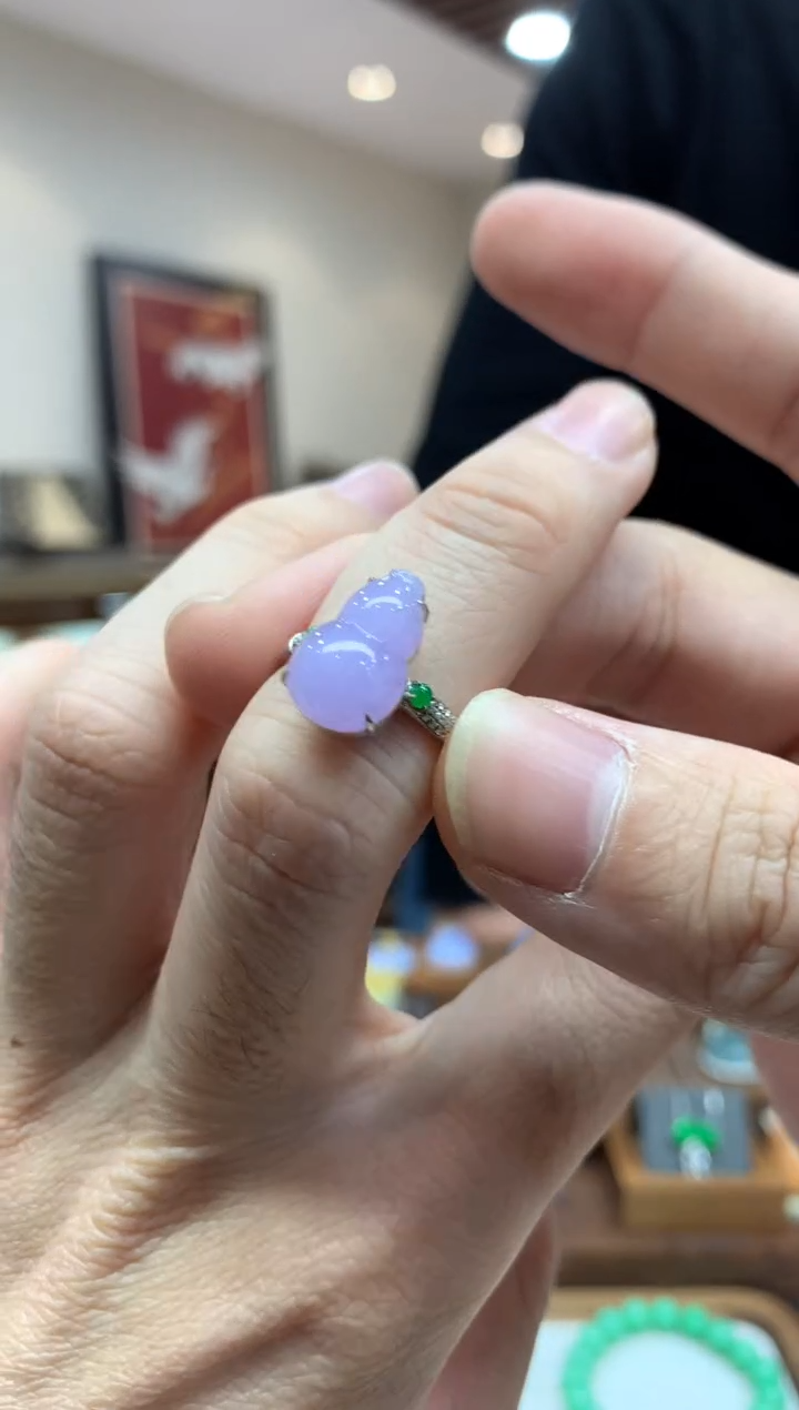 【闪购商品】翡翠戒指18K金镶嵌戒指