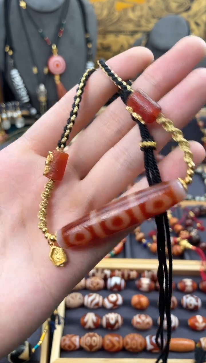 【闪购商品】玛瑙/玉髓颈饰未镶嵌红肉九眼锁骨链