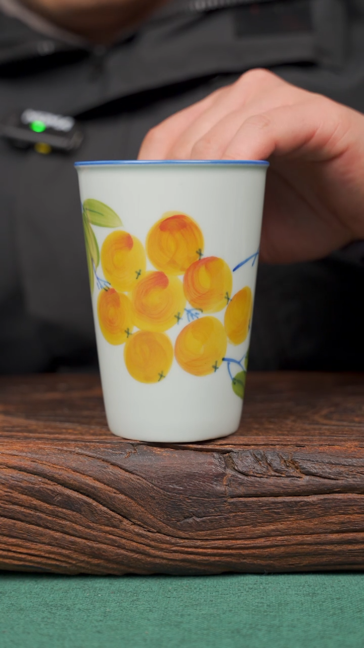 【闪购商品】瓷片36景德镇杯釉下手工手绘瓷器