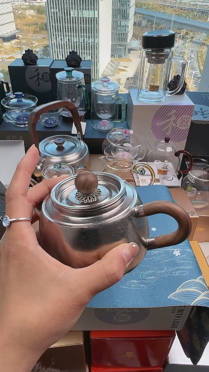 @@器态茗禾纯钛泡茶壶+日式茶席