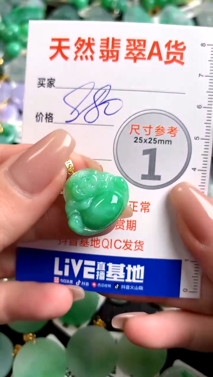 【闪购商品】翡翠颈饰18K金镶嵌0631766773