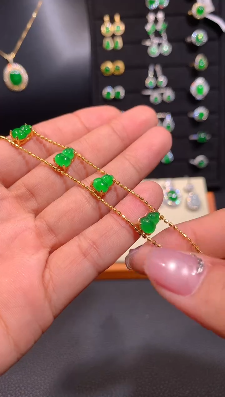 【闪购商品】翡翠手链银S925镶嵌多样性