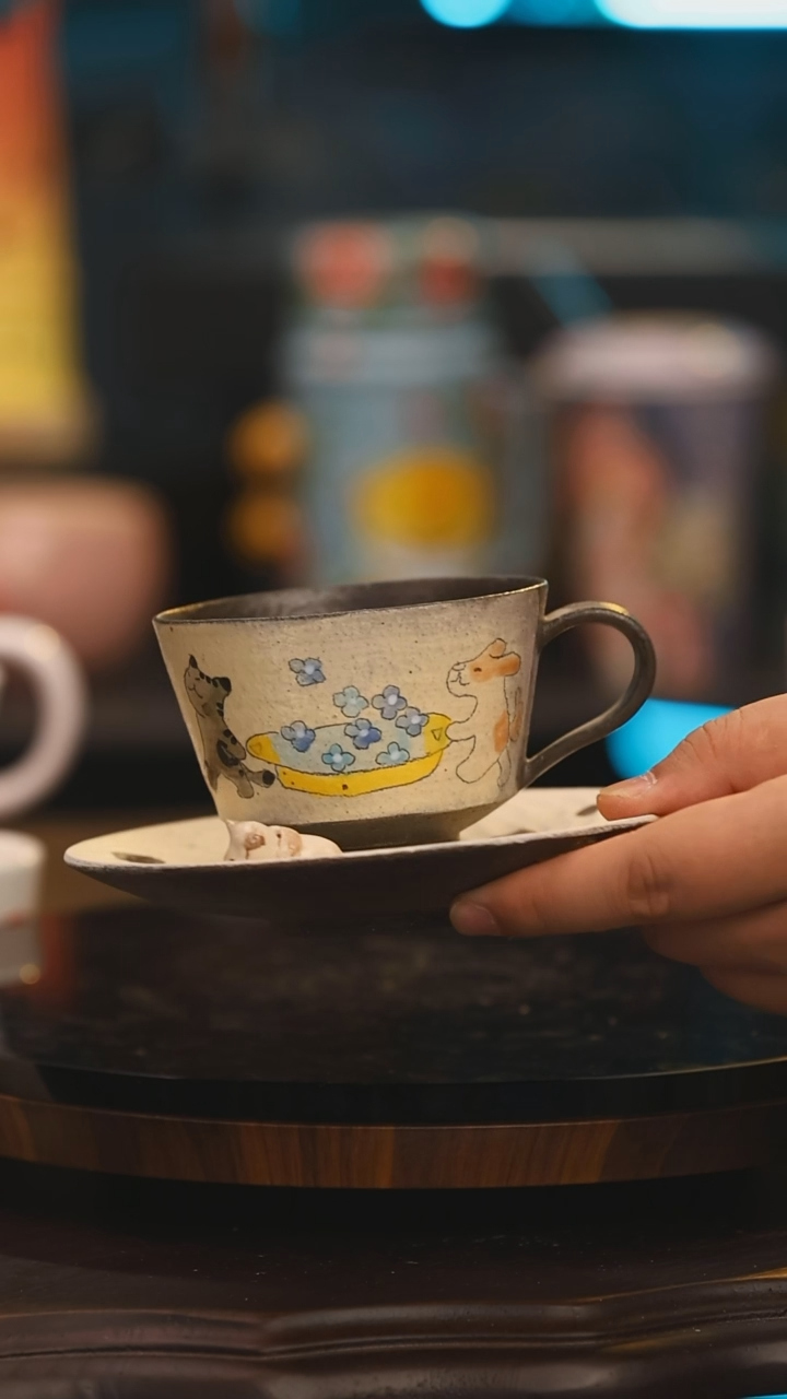 【闪购商品】杯子景德镇设计师釉下彩绘陶瓷