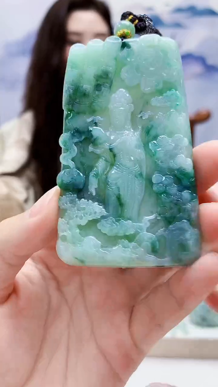 未镶嵌定制翡翠4829lr-毛货挂件57