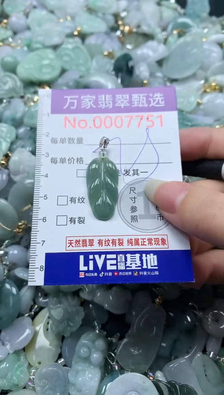 吊坠(不含链)未镶嵌翡翠7751