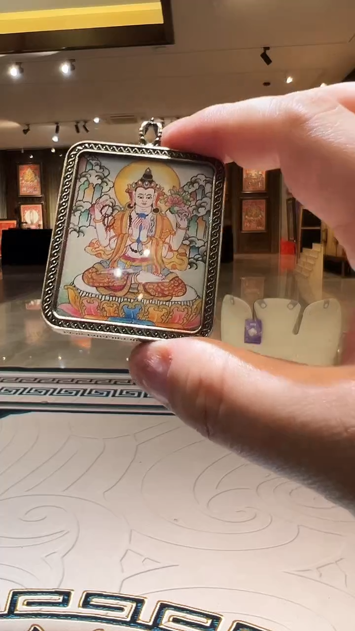 吊坠哥*的老卢唐卡四臂观音