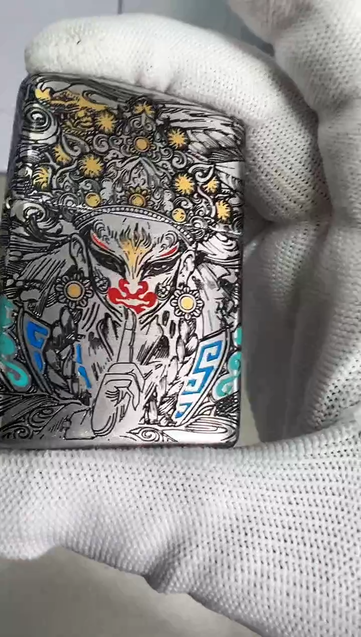 铜钛钢白鹤童子-镀24K金-珐琅彩-（带证书）