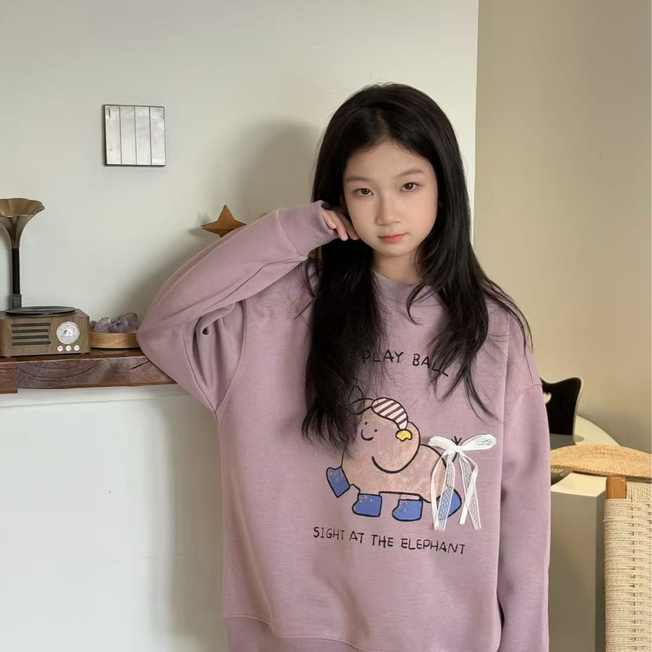 现货  2025新款儿童休闲男童时尚女童圆领卫衣06008