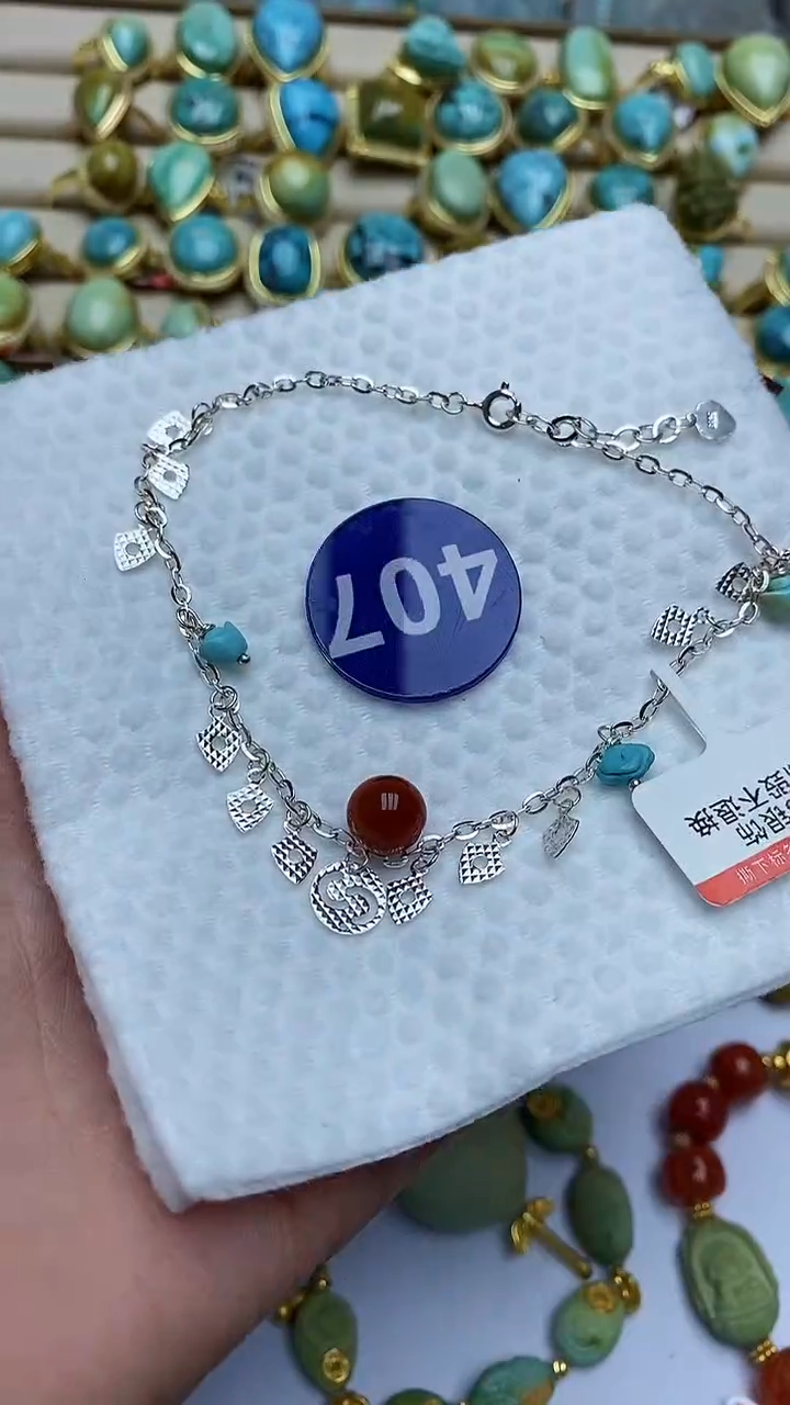 【闪购商品】玛瑙/玉髓手链银S925镶嵌407