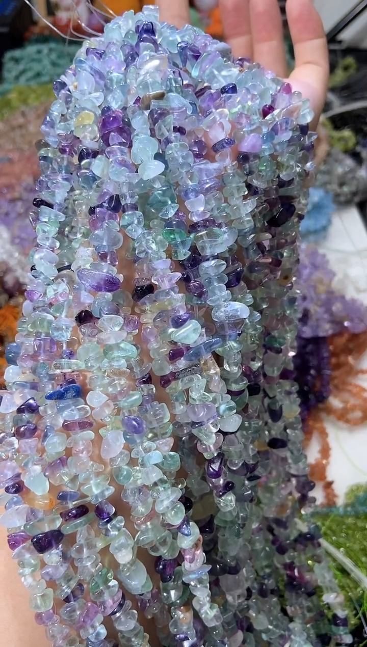 水晶珠宝半成品未镶嵌aaa浅萤