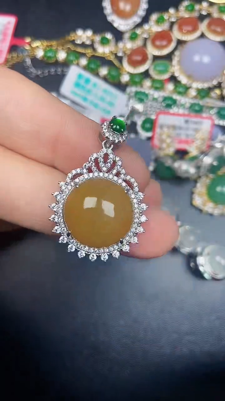 银S925镶嵌戒指翡翠1920