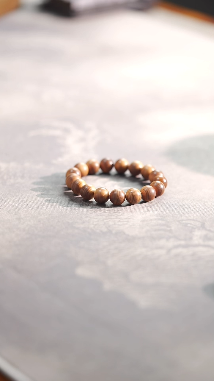 柏木（崖柏）手串/手链陈化黑油12mm手工圆珠单圈