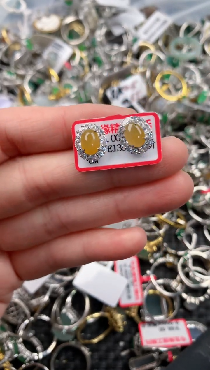 银S925镶嵌戒指翡翠333   2