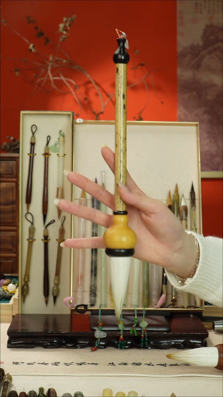 116号闪孤品高货毛笔链接 清水试笔 蘸墨不退