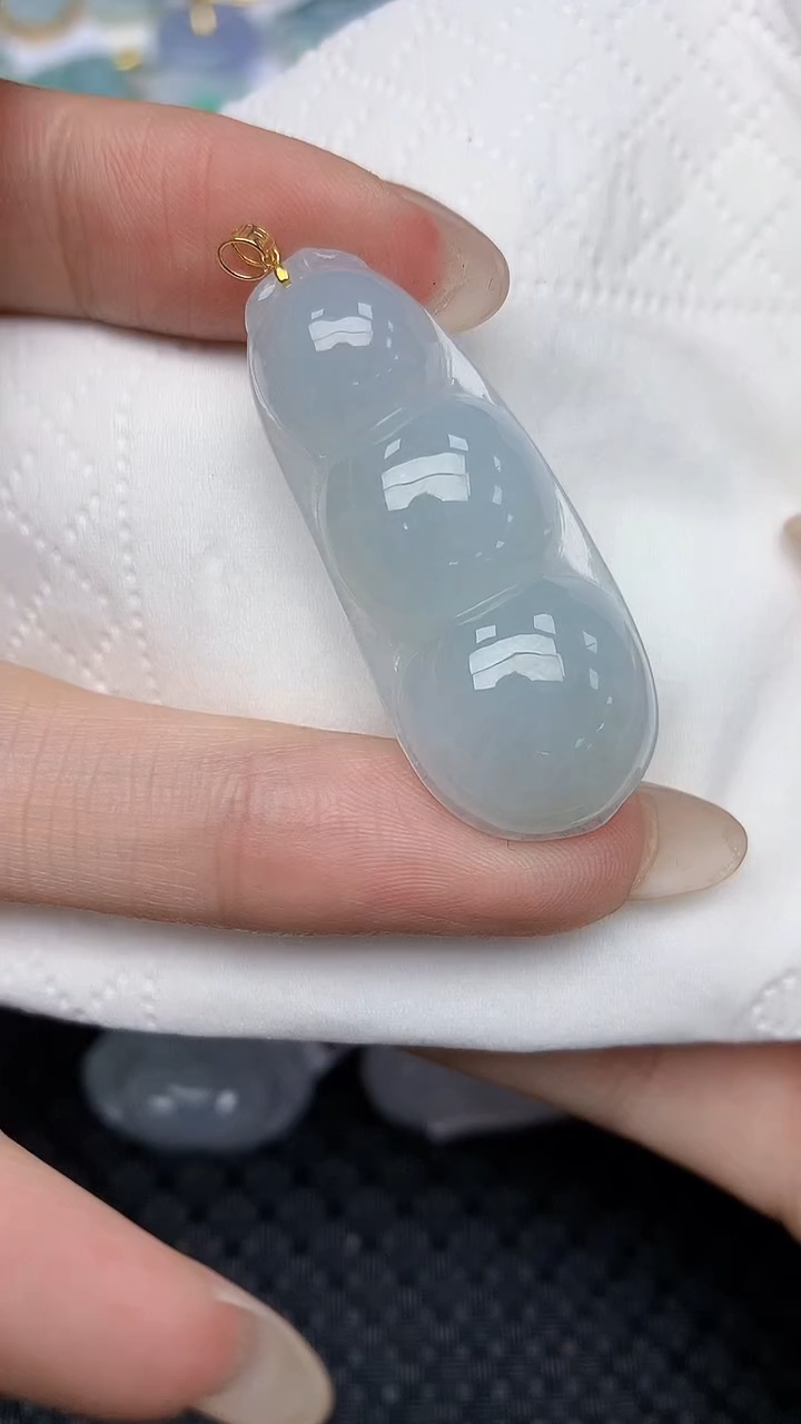 【闪购商品】翡翠颈饰18K金镶嵌天然翡翠A货