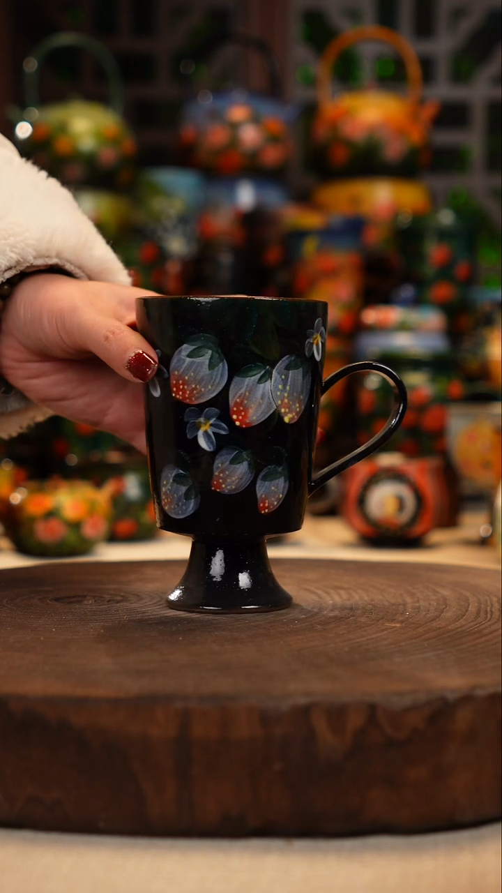 紫砂油画手绘釉下彩